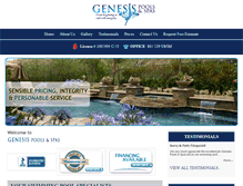 Tablet Screenshot of genesispoolconstruction.com